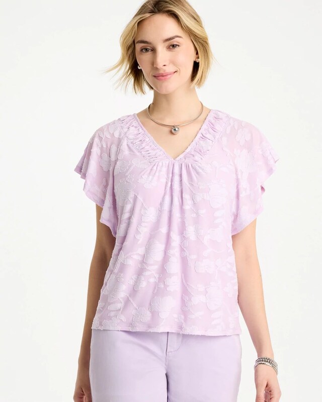 Burnout Floral Tee